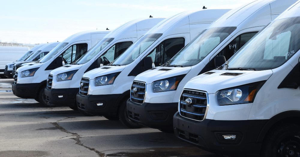 E-Transit and E-Transit Custom_ Ford's Electric Workhorses for the Road - featured image of E-Transit vans from the production line